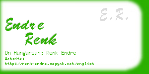 endre renk business card